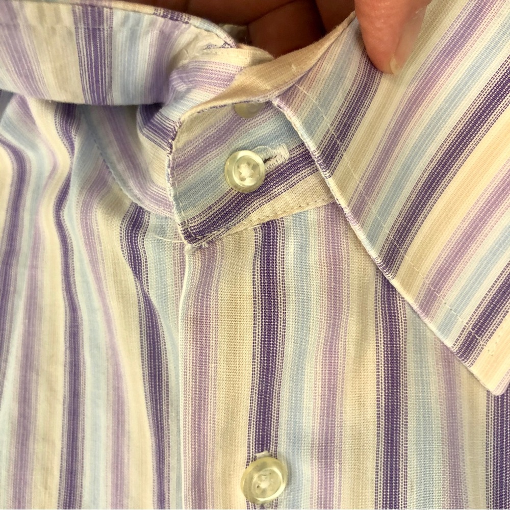 Fusione Purlple Strip Dress Shirt - Picture 12 of 16